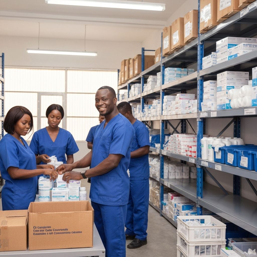 Metrums Medical team organizing supplies